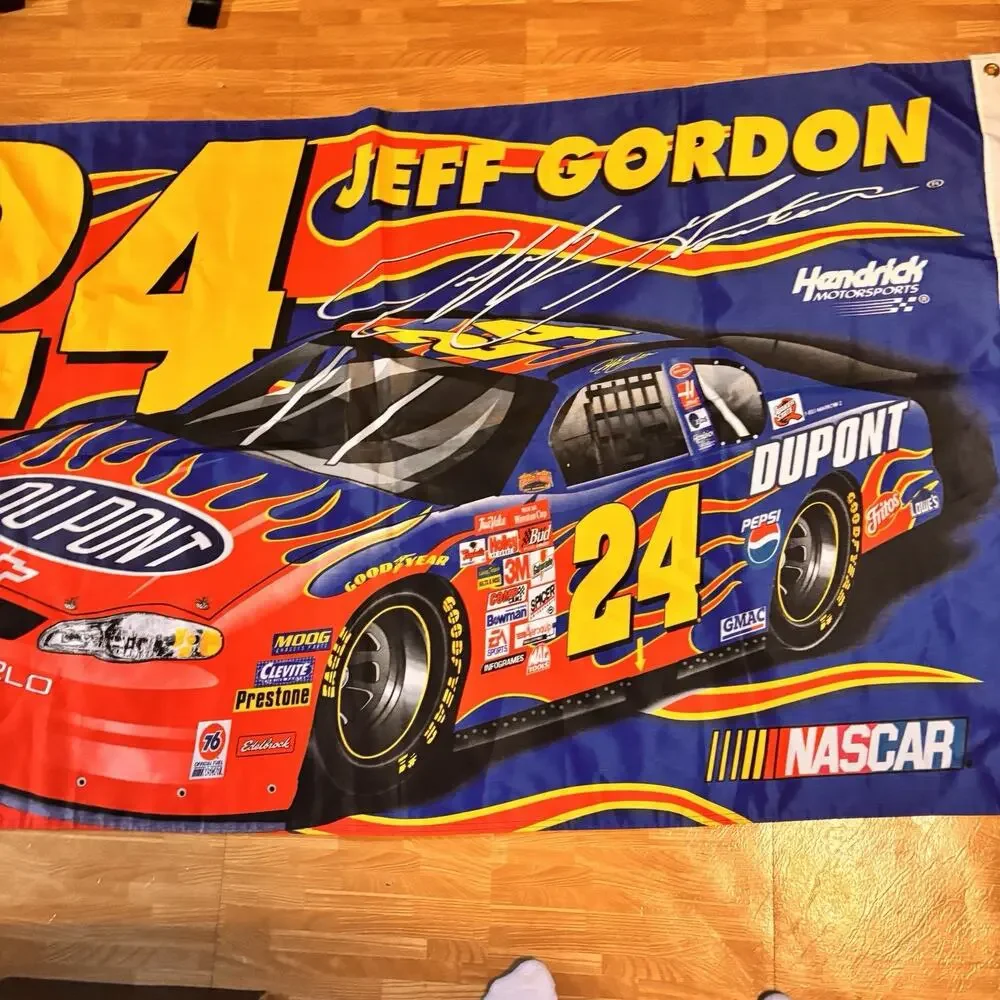Vintage 2002 Jeff Gordon #24 DuPont NASCAR Racing Flag Banner 60x35 Hendrick